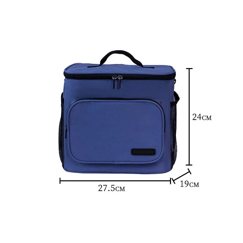 Portable Lunch Bag Food Thermal Box Durable Waterproof Office Cooler Lunchbox With Shoulder Strap Organizer Insulated Case