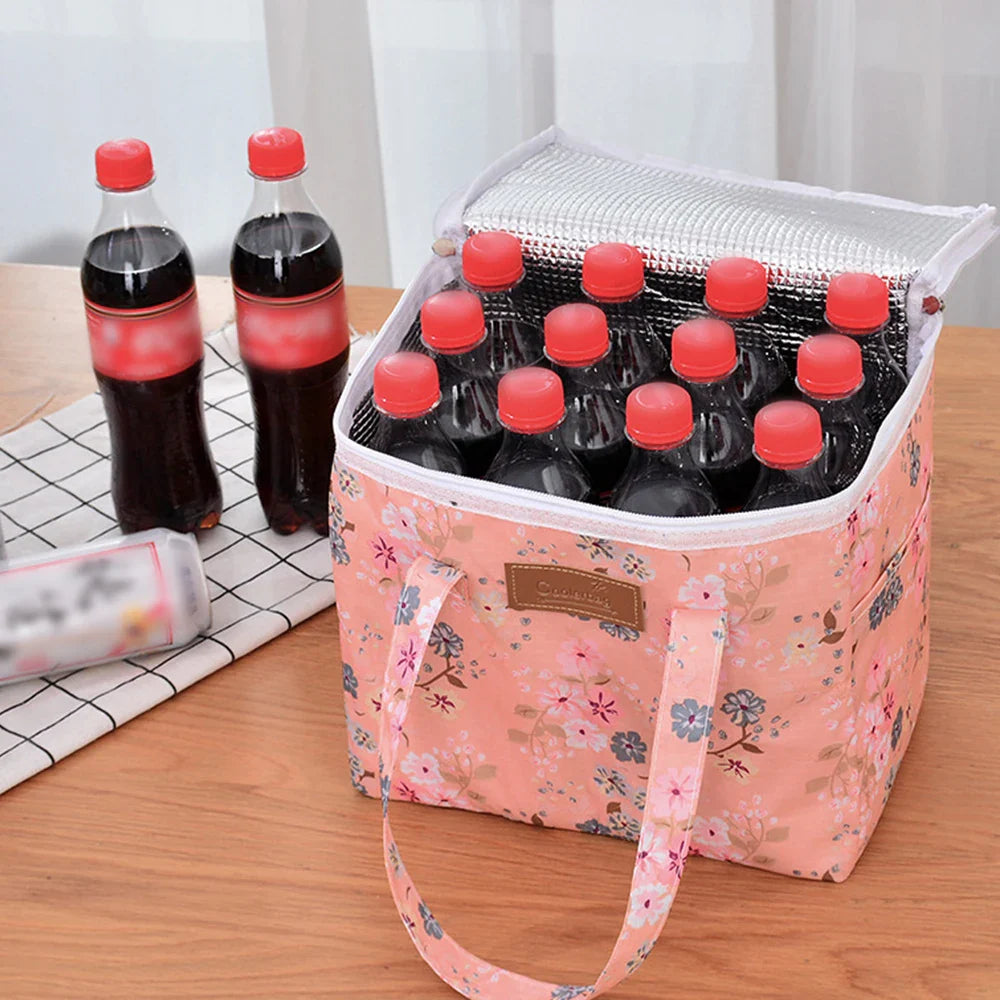 Portable Lunch Bag New Thermal Insulated Lunch Box Tote Cooler Functional Handbag Student Bento Pouch School Food Storage Bags