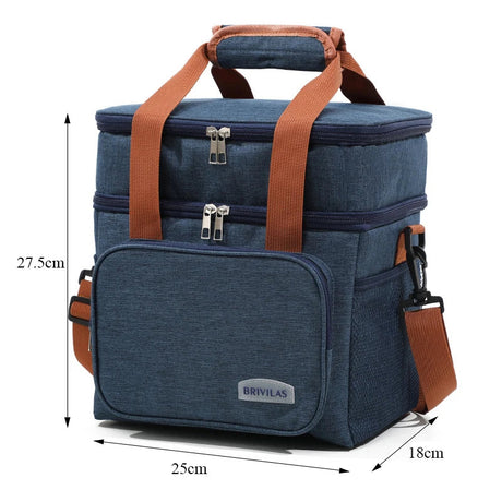 Portable Lunch Fridge Thermal Bag Durable Picnic Food Storage Bag Thermal Outdoor Large Ice Bag Insulated Box Shoulder Drink Bag