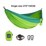 Portable Nylon Parachute Fabric Single and Double Size Outdoor Camping Hiking Garden Hammock