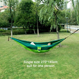 Portable Nylon Parachute Fabric Single and Double Size Outdoor Camping Hiking Garden Hammock