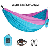 Portable Nylon Parachute Fabric Single and Double Size Outdoor Camping Hiking Garden Hammock