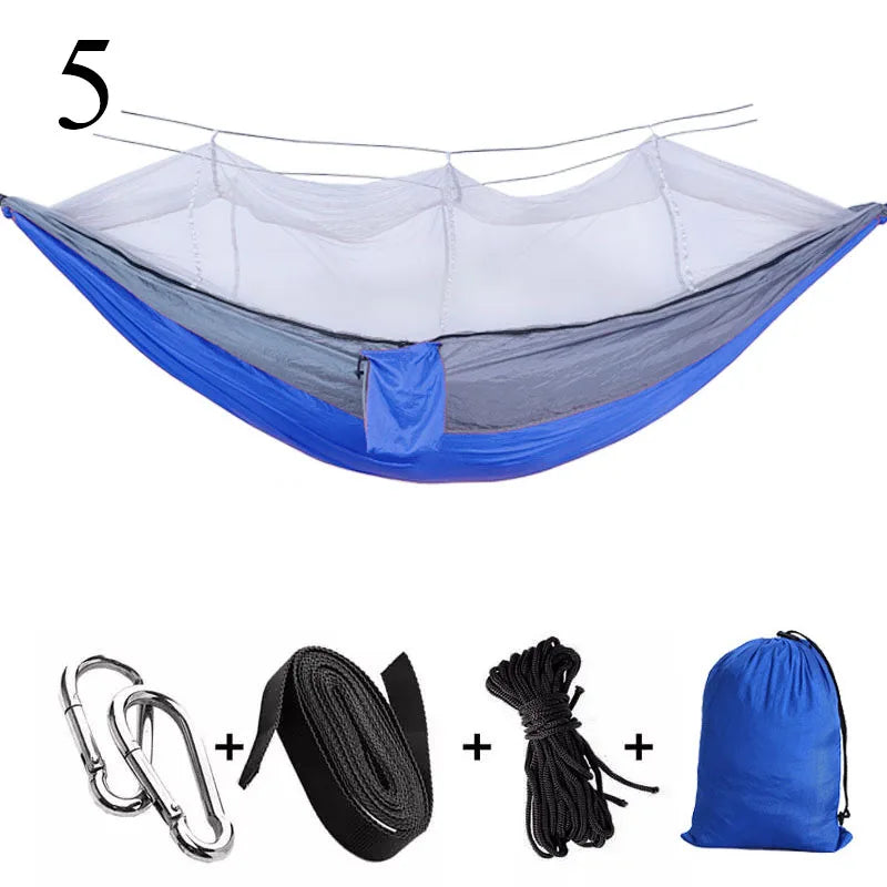 Portable Outdoor Camping Hammock 1-2 Person Go Swing With Mosquito Net Hanging Bed Ultralight Tourist Sleeping hammock