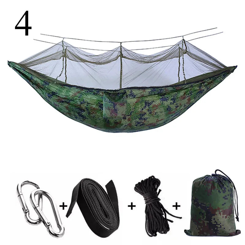 Portable Outdoor Camping Hammock 1-2 Person Go Swing With Mosquito Net Hanging Bed Ultralight Tourist Sleeping hammock