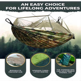 Portable Outdoor Camping Leisure Double Mosquito Net Hammocks  Garden Travel Tourist Nature Hike Sleeping Hanging Hammock Swing