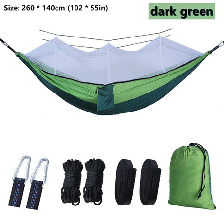 Portable Outdoor Camping Leisure Double Mosquito Net Hammocks  Garden Travel Tourist Nature Hike Sleeping Hanging Hammock Swing