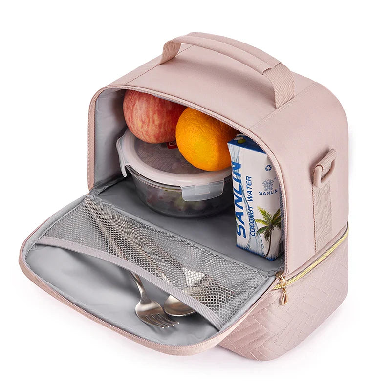 Portable Thermal Lunch Bag for Women Picnic Food Cooler Bags Insulated Case Durable Waterproof Lunch Box for School Children