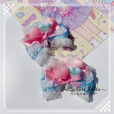 Powder blue sweet lolita hair niang headbands badge KC bear ear side clamp cream sugar sugar lolita