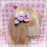 Powder blue sweet lolita hair niang headbands badge KC bear ear side clamp cream sugar sugar lolita