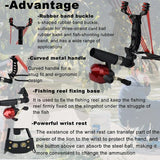 Powerful Fishing Slingsshot with Wrist Rest Outdoor Hunting All-metal Material Sling Shot Large Catapult for Fishings and Ball