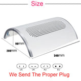 Powerful Nail Suction Dust Collector Low Noisy 3/1 Fans Strong Nail Vacuum Cleaner with 2 Dust Collecting Bag Nail Art Equipment