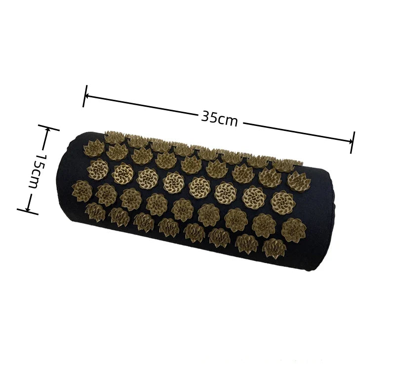 Pranamat Eco Lotus Spike Mat Acupuncture Massage Cushion Kuznetsov's Applicator for Neck Foot Back Yoga Acupressure Massage Mat