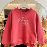 Pre-sale (Ship in March) 2024 BP Spring Sweatshirt Girl Cherry Embroidery Hoodies Kids Boutique Clothes Baby Boys Sweatshirt