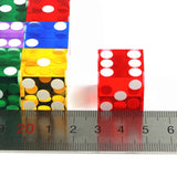 Precision Dice 19MM High-grade Acrylic TransparentSix Sided D6 Casino Sharp Straight Corners 5pcs