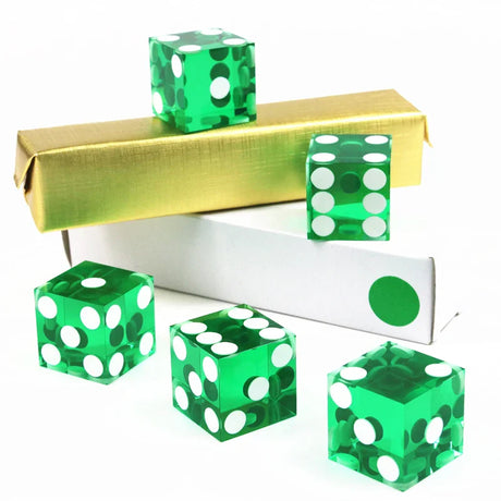 Precision Dice 19MM High-grade Acrylic TransparentSix Sided D6 Casino Sharp Straight Corners 5pcs