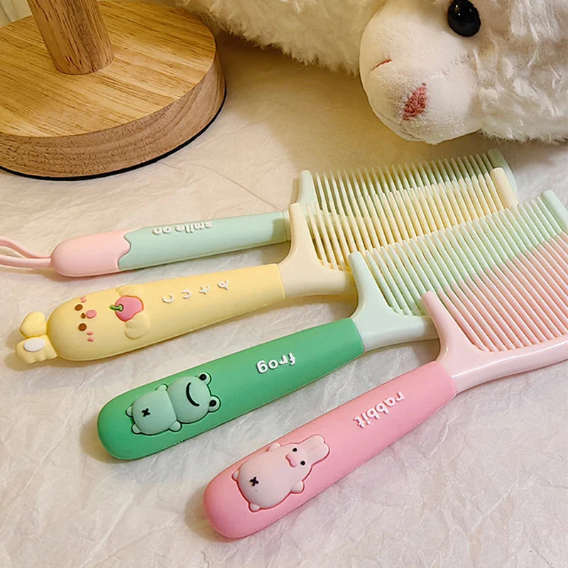 Princess Household Untangling Hairbrush Care Tools Cute Kawaii Cartoon Bear Rabbit Long Hair Brush Comb for Girls Women Baby