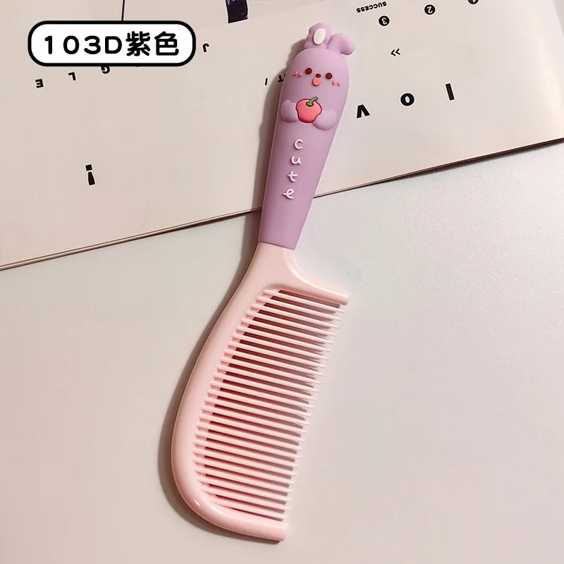 Princess Household Untangling Hairbrush Care Tools Cute Kawaii Cartoon Bear Rabbit Long Hair Brush Comb for Girls Women Baby