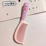 Princess Household Untangling Hairbrush Care Tools Cute Kawaii Cartoon Bear Rabbit Long Hair Brush Comb for Girls Women Baby