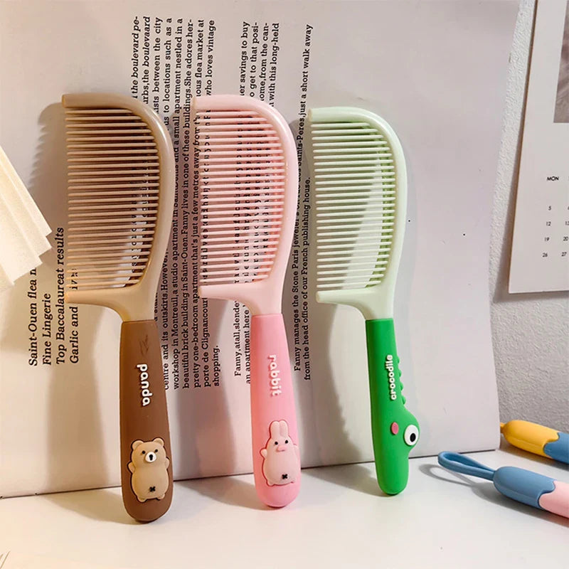 Princess Household Untangling Hairbrush Care Tools Cute Kawaii Cartoon Bear Rabbit Long Hair Brush Comb for Girls Women Baby