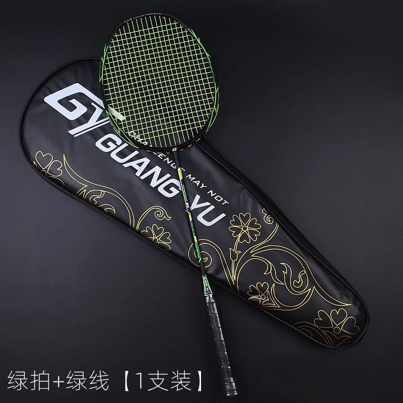 Professional 6U Ultralight Carbon Fiber Sports Training Racket String Gundam Racket Indoor And outdoor Badminton Racket