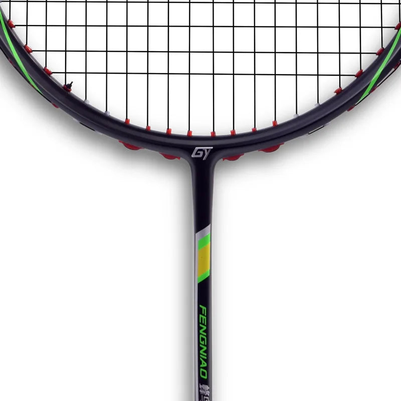 Professional 6U Ultralight Carbon Fiber Sports Training Racket String Gundam Racket Indoor And outdoor Badminton Racket