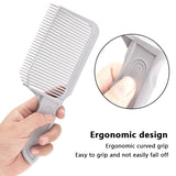 Professional Barber Clipper Hair Cutting Comb Men Adjustable Curved Flat Top Hair Clipper Fade Brush Salon Styling Tool