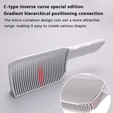 Professional Barber Clipper Hair Cutting Comb Men Adjustable Curved Flat Top Hair Clipper Fade Brush Salon Styling Tool