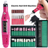 Professional Electric Nail Drill Machine Manicure Milling Cutter Nail Drill Bits Files Polisher Sander Gel Polish Remover Tools