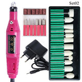 Professional Electric Nail Drill Machine Manicure Milling Cutter Nail Drill Bits Files Polisher Sander Gel Polish Remover Tools