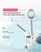 Professional Facial Steamer Hot Thermal Spray Device Beauty Lamp Can Use At Home and Beauty Salon Pore Deep Clean Skin Care Spa