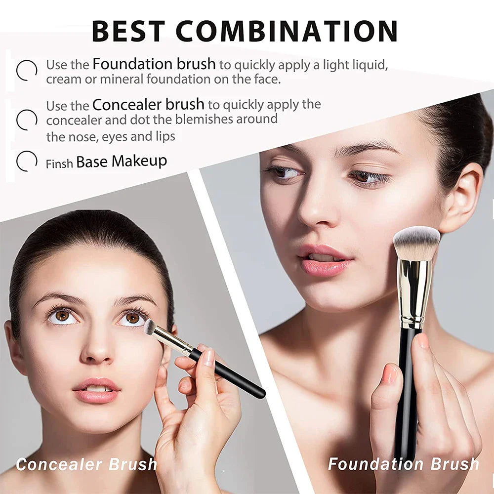 Professional Flawless Foundation Concealer Brush BB Cream Angled Contour Makeup Brushes Women Beauty Tools