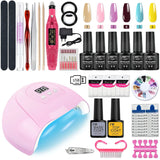 Professional Manicure Set For Nail Extensions Gel Nail Polish Kit With Nail Dryer Electric Nails Drill Machine Nails Tools Set