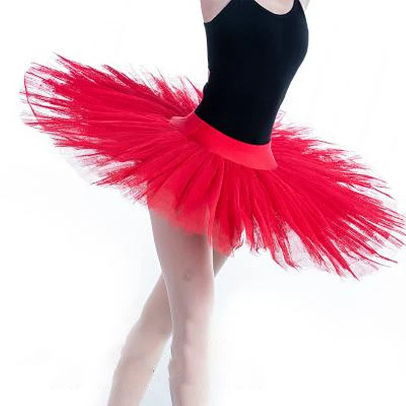 Professional Platter Tutu Black White Red Ballet Dance Costume For Women Tutu Ballet Adult Ballet Dance Skirt With Underwear