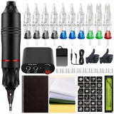 Professional Tattoo Machine Kit Rotary Pen Set with Tattoo Power Supply Cartridge Needles Tattoo Ink Set for Beginners Supply