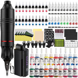 Professional Tattoo Machine Set Rotary Tattoo Pen Kit Power Supply Needle Ink DC Interface Rotary Tattoo Gun Makeup Kit Complete