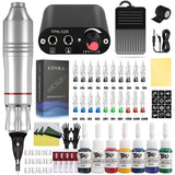 Professional Tattoo Machine Set Rotary Tattoo Pen Kit Power Supply Needle Ink DC Interface Rotary Tattoo Gun Makeup Kit Complete