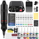 Professional Tattoo Machine Set Rotary Tattoo Pen Kit Power Supply Needle Ink DC Interface Rotary Tattoo Gun Makeup Kit Complete