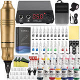 Professional Tattoo Machine Set Rotary Tattoo Pen Kit Power Supply Needle Ink DC Interface Rotary Tattoo Gun Makeup Kit Complete