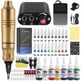 Professional Tattoo Machine Set Rotary Tattoo Pen Kit Power Supply Needle Ink DC Interface Rotary Tattoo Gun Makeup Kit Complete