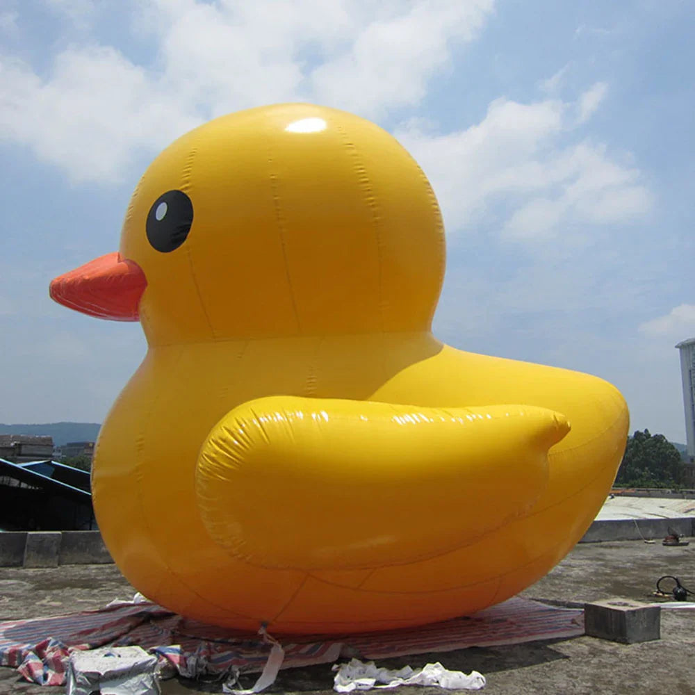 Promotional PVC airsealed Inflatable yellow Duck model Floating on water ,Air-tight large duck balloon for park decoration