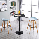 Pub Bar Table 24-Inch Round Top 40-Inch Height Modern Style Standing Circular Cocktail Table Suitable for Living Room