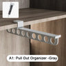 Pull Out Closet Organizer Household Pulling Slide Track Pants Rack Wardrobe Clothes Organizers for Space Saving and Storage