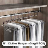 Pull Out Closet Organizer Household Pulling Slide Track Pants Rack Wardrobe Clothes Organizers for Space Saving and Storage