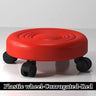 Pulley Low Stool, Low Height Rolling Stool, Leather Stool Seats with Wheel, Home Removable Small Stool, Round Roller Seat Stool