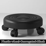 Pulley Low Stool, Low Height Rolling Stool, Leather Stool Seats with Wheel, Home Removable Small Stool, Round Roller Seat Stool