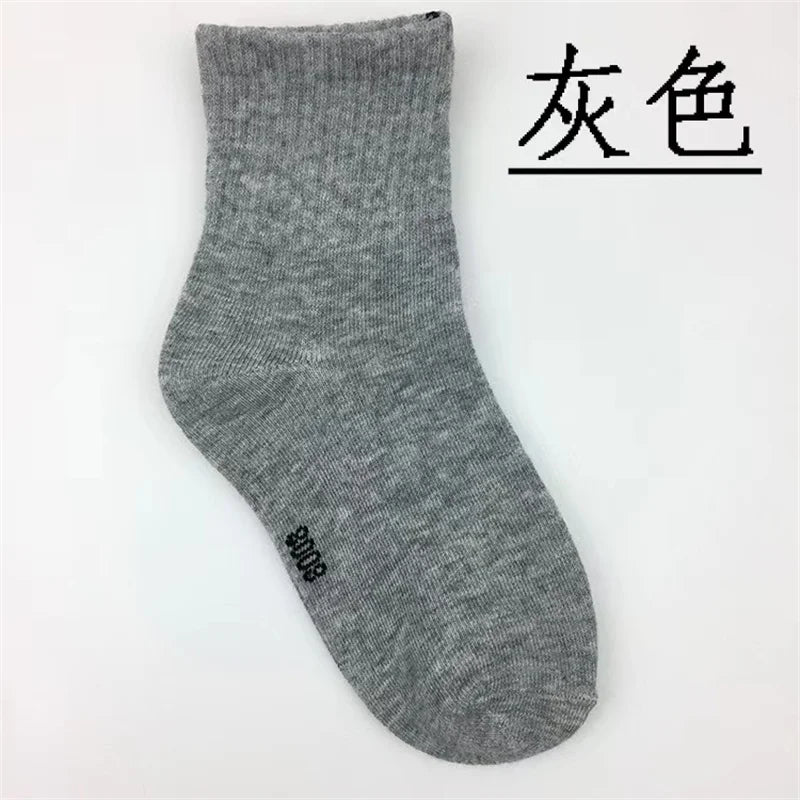 Pure Cotton Soft White Student Socks Breathable Absorbing Sweat Sport Socks Boys Girls Quality Socks 4Pairs/Lot Size 16-24cm