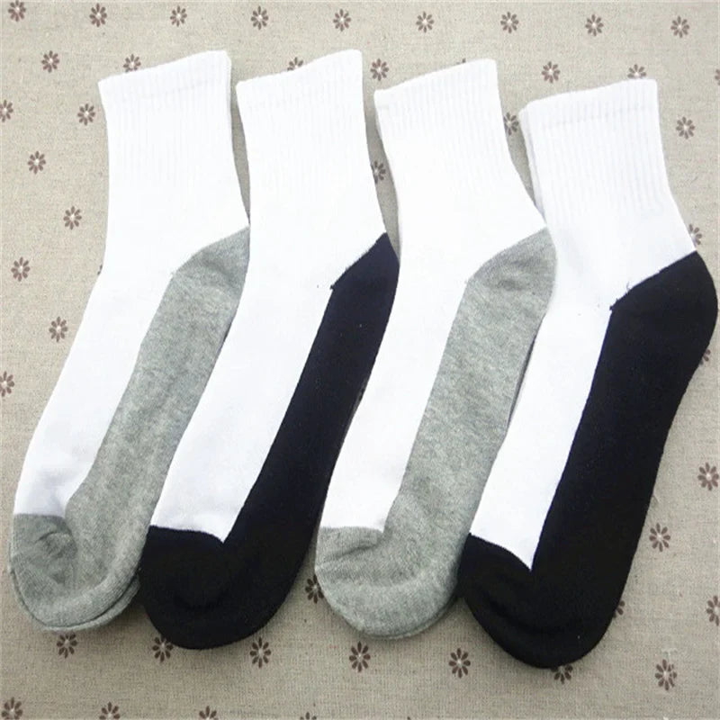 Pure Cotton Soft White Student Socks Breathable Absorbing Sweat Sport Socks Boys Girls Quality Socks 4Pairs/Lot Size 16-24cm