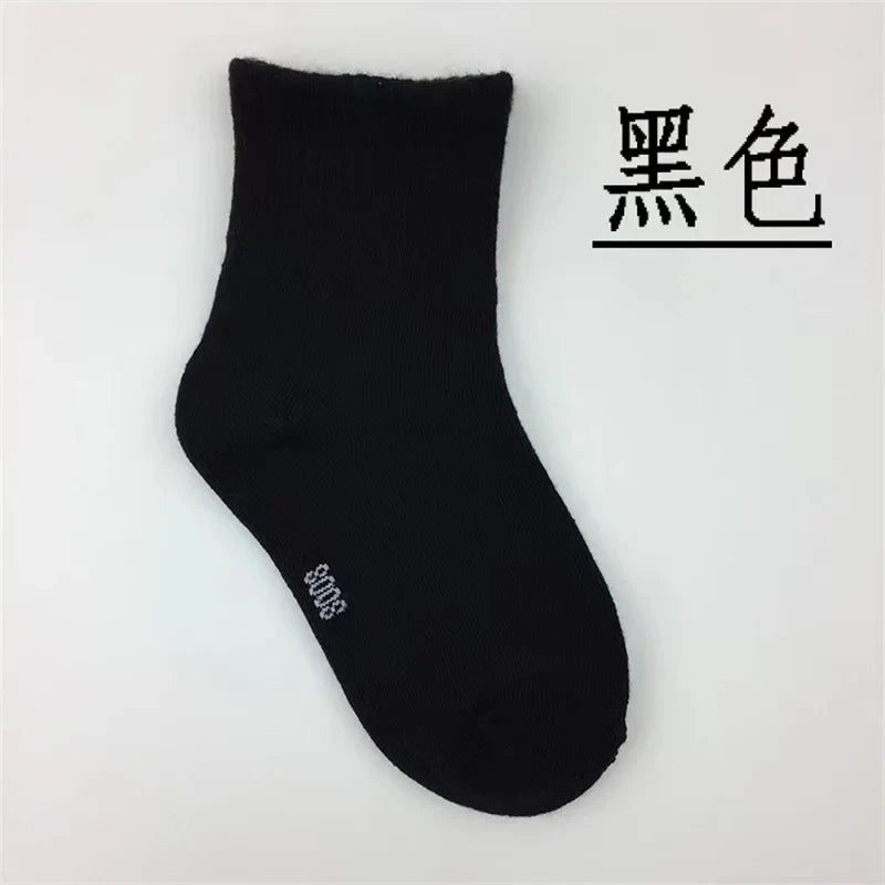 Pure Cotton Soft White Student Socks Breathable Absorbing Sweat Sport Socks Boys Girls Quality Socks 4Pairs/Lot Size 16-24cm