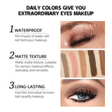 QIBEST 8 Colors Liquid Eyeshadow Sets Matte Eyeshadow Long Lasting Waterproof Eye Shadow Pigments Nude Professional Makeup Kits