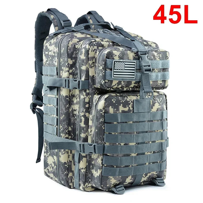 QT&QY 30/50L Tactical Military Backpacks For Man  Army Outdoor Bags 3P Assault Pack EDC Molle Pack For Trekking Hunting Bag